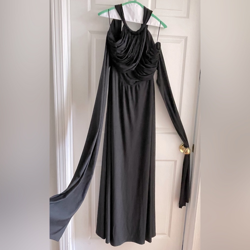 BEAUTIFLY black formal long maxi floor length evening gown 8 Women’s